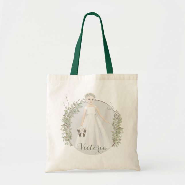 Eukalyptus Flower Girl Name Tragetasche (Vorne)