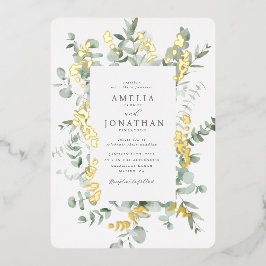 Eukalyptus Foil Wedding Einladung