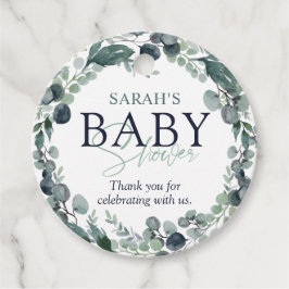 Eukalyptus Foliage Babydusche Geschenkanhänger