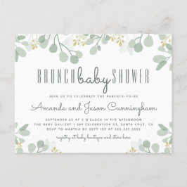 Eukalyptus Foliage Botanische Brunch Baby Dusche Einladungspostkarte