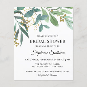 Eukalyptus Foliage Bridal Dusche Einladung