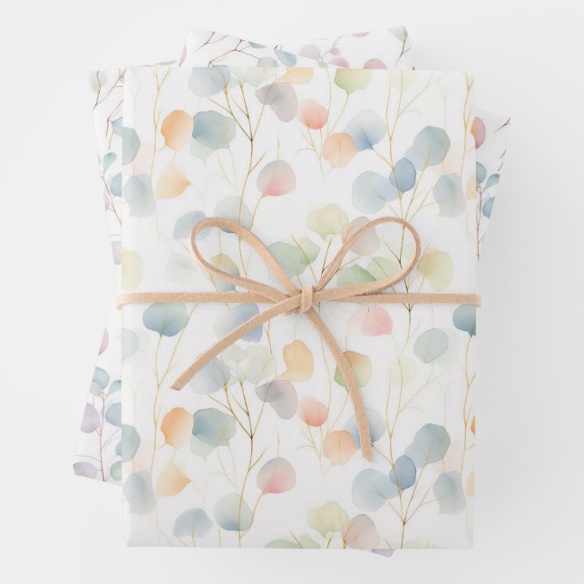 Eukalyptus Foliage Geschenkpapier Set (Beispiel)