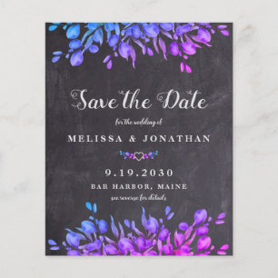 Eukalyptus Foliage QR-Code Save the Date Inv.