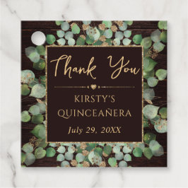 Eukalyptus foliage quinceanera geschenkanhänger
