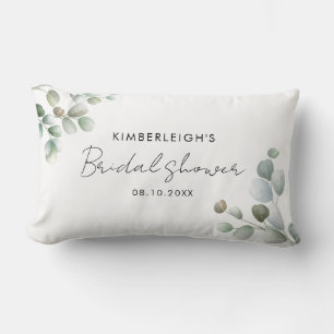 Eukalyptus Foliage Script-Brautparty Lendenkissen