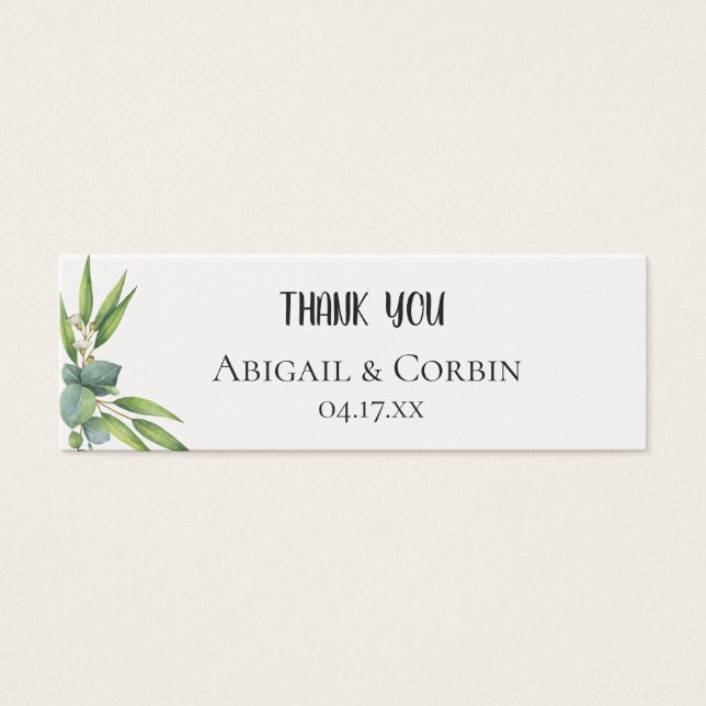 Eukalyptus Foliage Wedding-Tag (Vorderseite)
