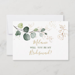 Eukalyptus Foliage Werden Sie meine Bridesmaid sei Karte