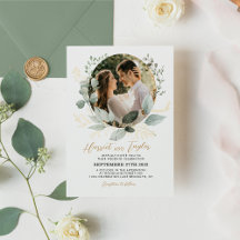 Eukalyptus-Foto Hochzeit in edlem Gold und Grün