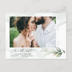 Eukalyptus-Foto - Hochzeit Save the Date Ankündigungspostkarte