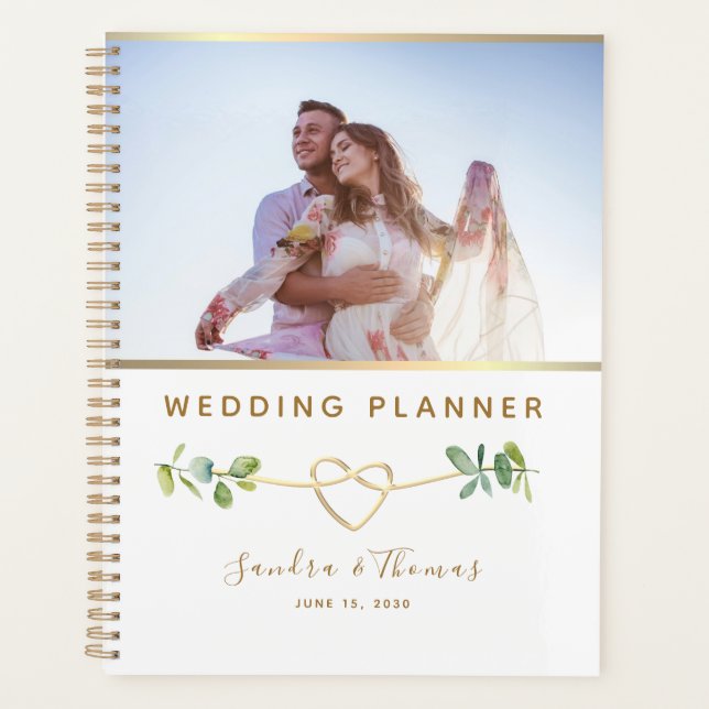 Eukalyptus Foto Hochzeitsplaner mit Individuellen  Planer (Vorderseite)