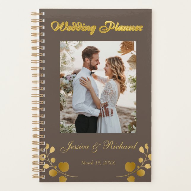 Eukalyptus-FOTO-Hochzeitsplaner Planer (Vorderseite)