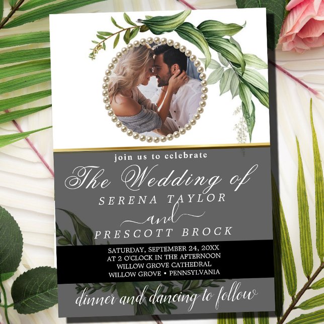 Eukalyptus-Foto in einer Hochzeit Einladung (Von Creator hochgeladen)