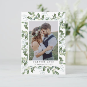 Eukalyptus-Foto-Rahmen-Hochzeit Dankeskarte