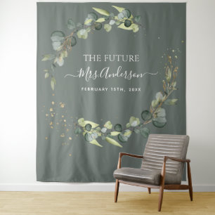 Eukalyptus Future Frau Foto Booth Hintergrund Wandteppich