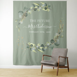 Eukalyptus Future Frau Foto Booth Hintergrund Wandteppich