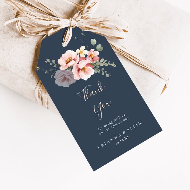 Eukalyptus Garden Rose Floral Wedding Vielen Dank Geschenkanhänger (Von Creator hochgeladen)