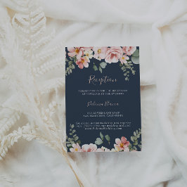 Eukalyptus Garden Rose Hochzeitsempfang Begleitkarte