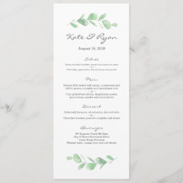 Eukalyptus garden Wedding Menu Card Menükarte