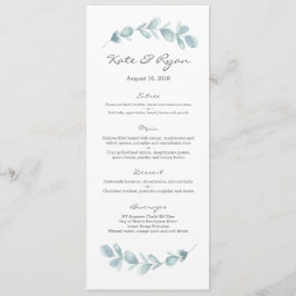 Eukalyptus garden Wedding Menu Card Menükarte