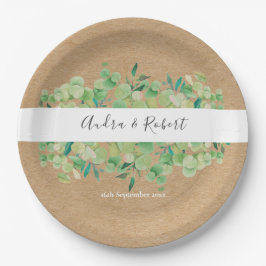 Eukalyptus Garland Wedding Pappteller