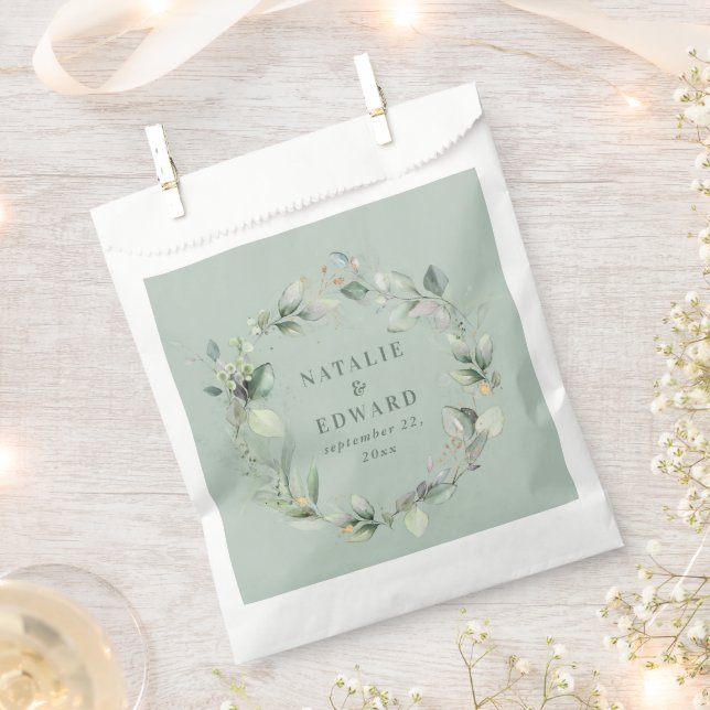 Eukalyptus-Gastgeschenk für Hochzeiten Geschenktütchen (Ausgeschnitten)
