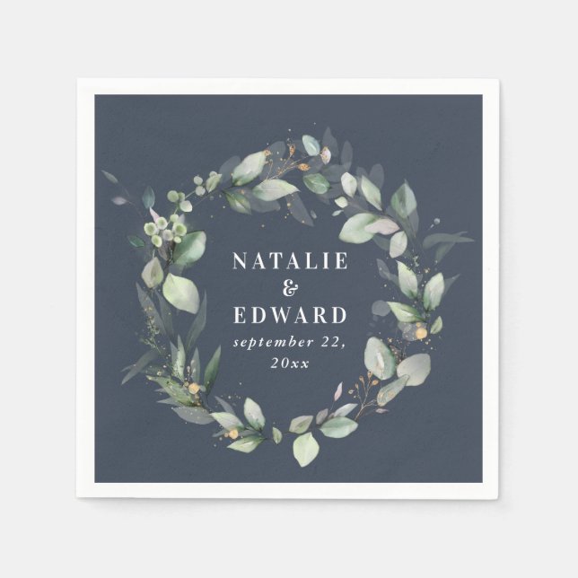 Eukalyptus-Gastgeschenk für Hochzeiten Serviette (Vorderseite)