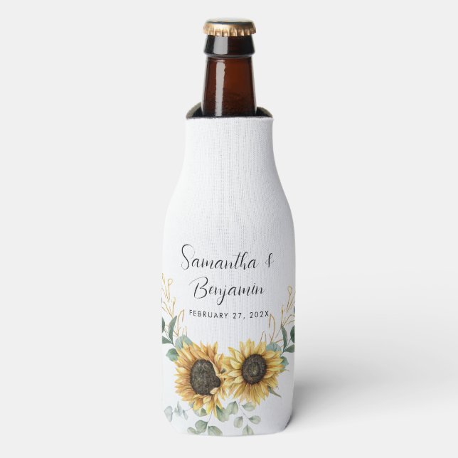 Eukalyptus-Gastgeschenk Hochzeit Flaschenkühler (Flaschenvorderseite)