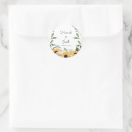 Eukalyptus-Gastgeschenk Hochzeit Runder Aufkleber