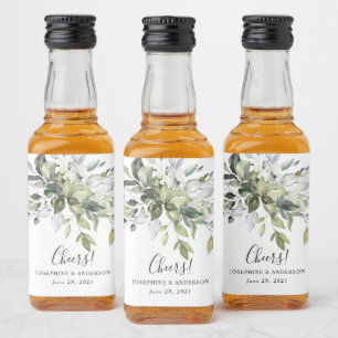 Eukalyptus-Gastgeschenke Hochzeiten Liquor Flasche Alkoholflaschenetikett