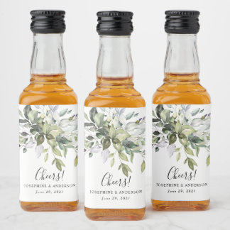 Eukalyptus-Gastgeschenke Hochzeiten Liquor Flasche Alkoholflaschenetikett