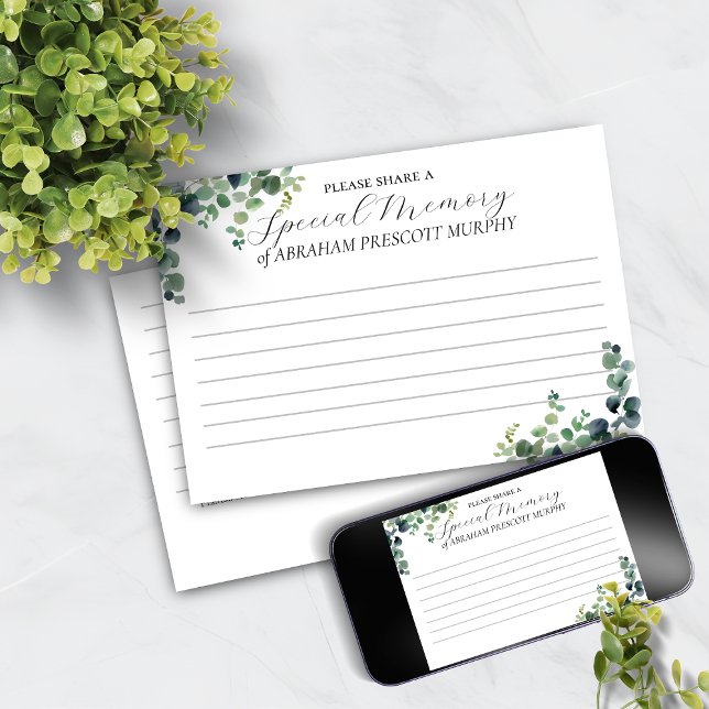 Eukalyptus-Gedenkprogramm Speicherkarte gemeinsam  Einladung (Von Creator hochgeladen)