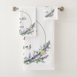 Eukalyptus-Gelbe Rosen Badhandtuch Set
