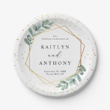 Eukalyptus Geometric Gold Foil Wedding