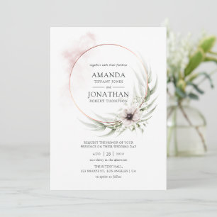 Eukalyptus Geometric Wedding Einladung
