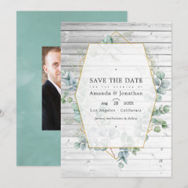 Eukalyptus Geometric Wedding Save The Date