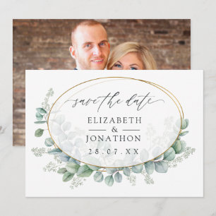 Eukalyptus Geometric Wedding Save The Date