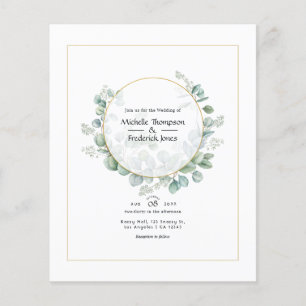Eukalyptus-Geometrie-Goldene Hochzeit Flyer