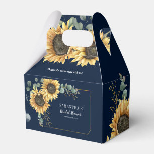 Eukalyptus geometrische Sonnenblumen-Brautparty Geschenkschachtel