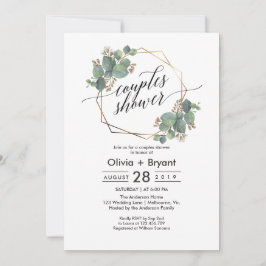 Eukalyptus-geometrisches Brautparty Einladung