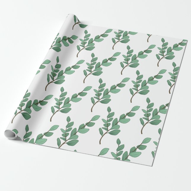 Eukalyptus-Geschenkpapier Geschenkpapier (Ungerollt)