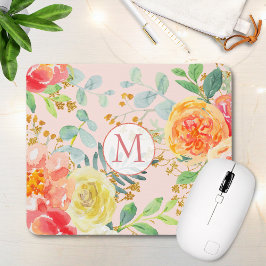 Eukalyptus-Glitzer Monogramm Mousepad