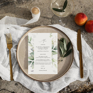 Eukalyptus Glow Gold Green Menu 2 Einladung