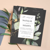 Eukalyptus Glow Gold Greenery Wedding Gray