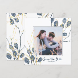 Eukalyptus & Gold Aquarellgarten Save the Date Einladung