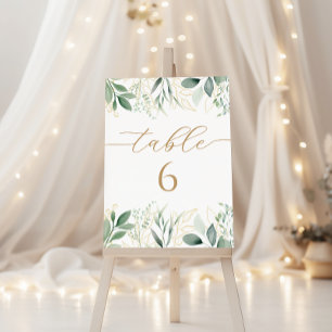 Eukalyptus Gold Botanical Baby Showdusche Tischnum Tischnummer