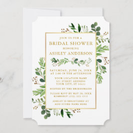 Eukalyptus Gold Brautparty Einladung