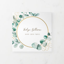 Eukalyptus Gold Circle Trifold Broschüre