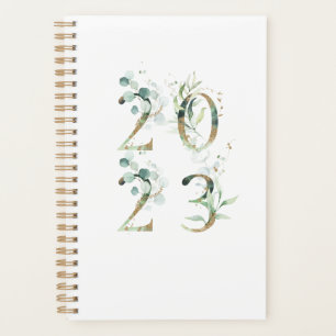Eukalyptus Gold Greenery 2023 Elegante Chic Agenda Planer