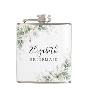 Eukalyptus-Gold-Junggesellinnenabschied-Flasche Flachmann