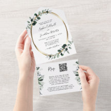 Eukalyptus Gold QR Code UAWG White Sage Wedding